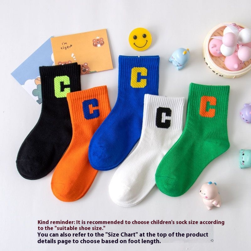 Cartoon Girl Sport Mid-calf Length Sock