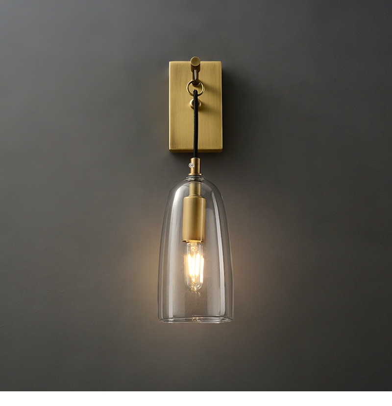 Copper Background Wall Lamp Living Room Bedroom Bedside Lamp