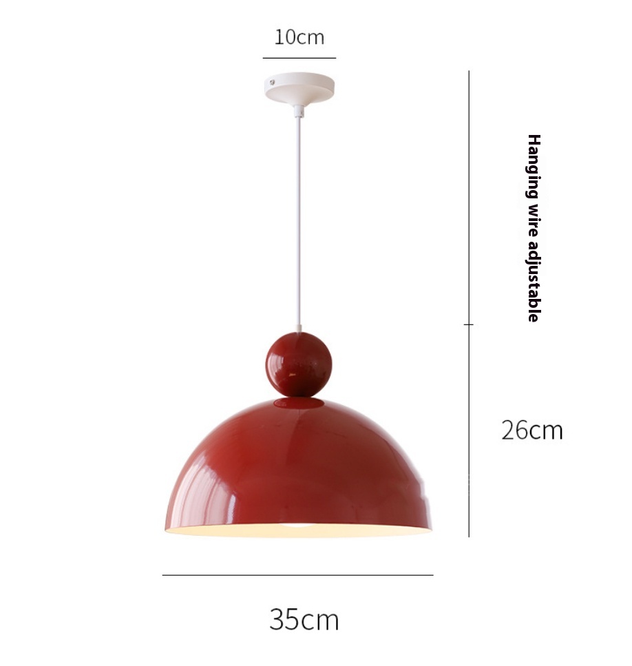 Retro Semicircle Chandelier Simple Dining-room Lamp