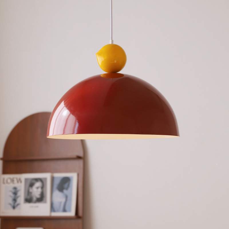 Retro Semicircle Chandelier Simple Dining-room Lamp