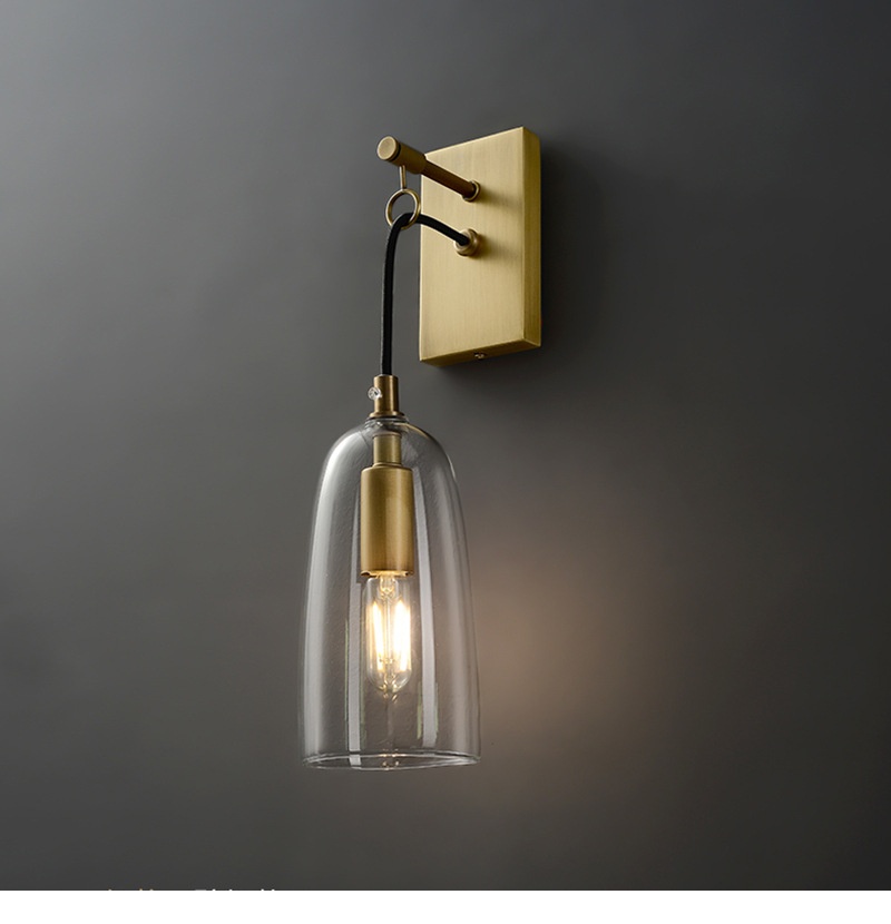 Copper Background Wall Lamp Living Room Bedroom Bedside Lamp