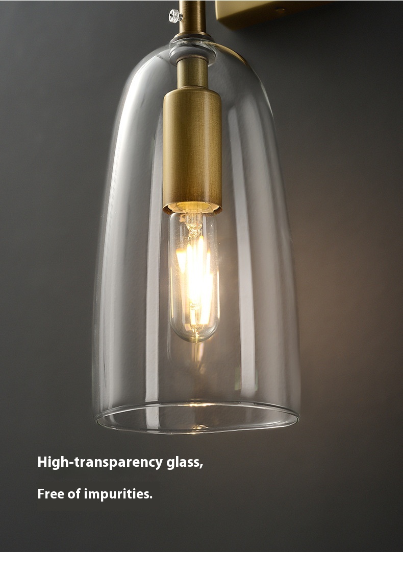 Copper Background Wall Lamp Living Room Bedroom Bedside Lamp