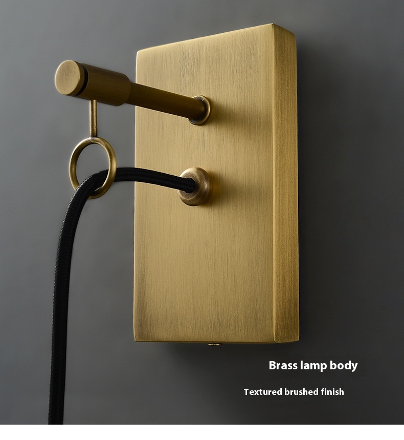 Copper Background Wall Lamp Living Room Bedroom Bedside Lamp