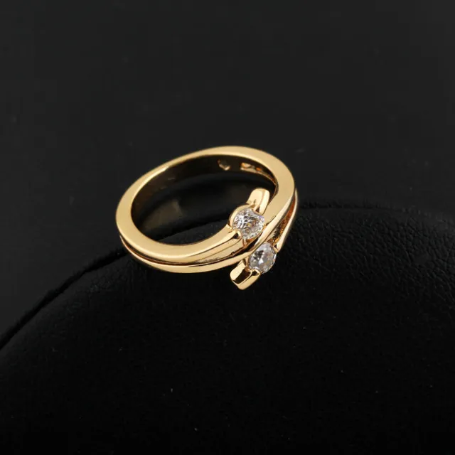 Women's Fashion Electroplated Zircon Ring Gold - Shop at LoveMi