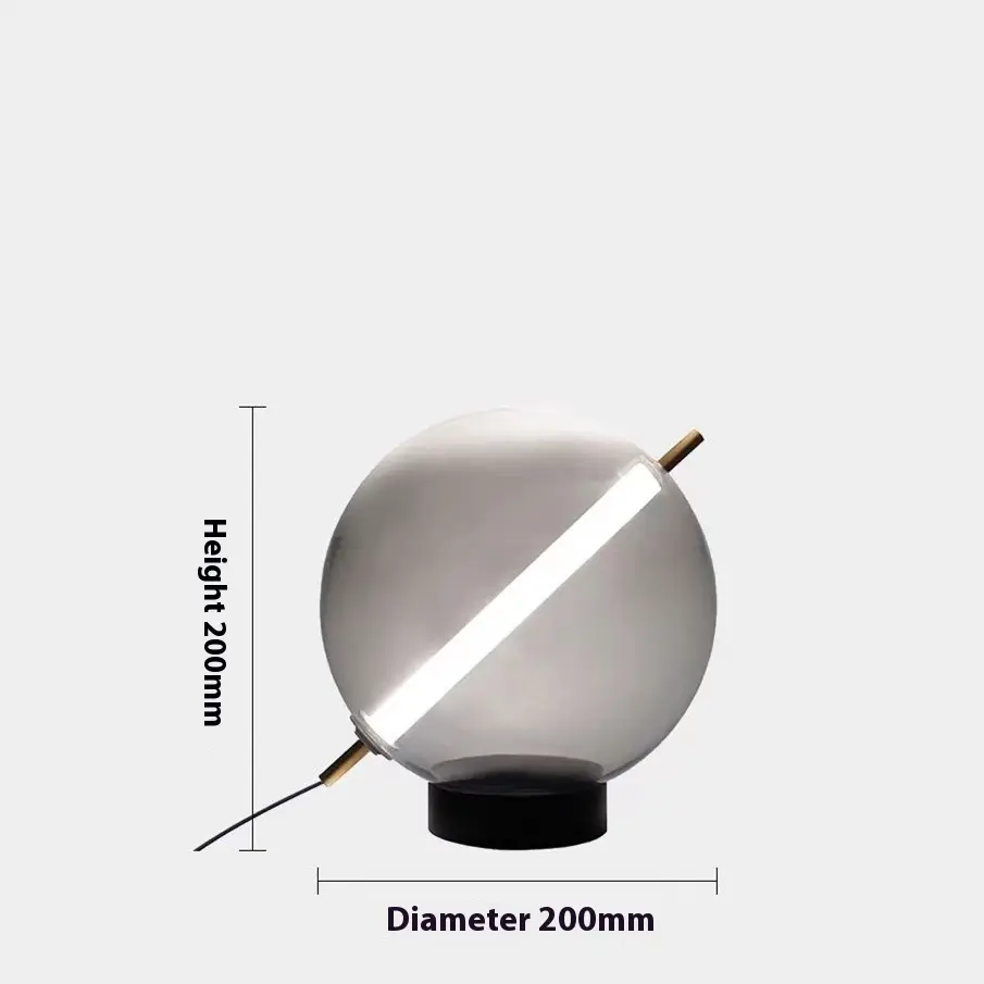 Creative Decoration Simple Glass Bedroom Bedside Lamp