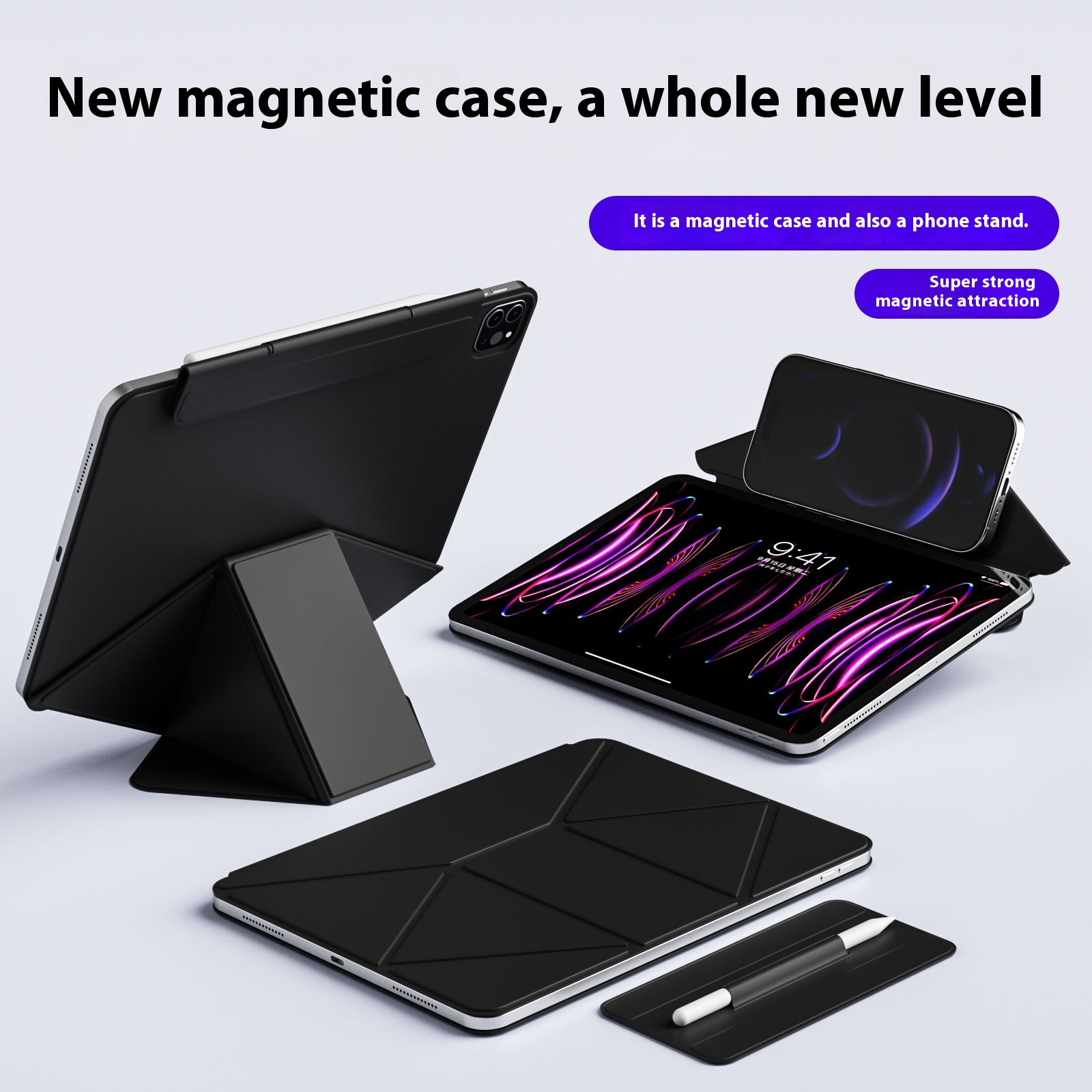 Tablet Multi-fold Magnetic High-end Protective Shell