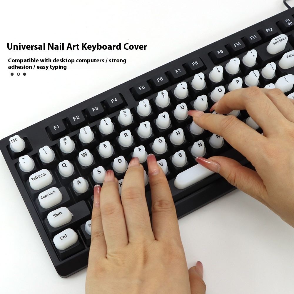 For Nail Beauty Typing Artifact Protect Long Nails Silica Gel Key Cap Keyboard Stickers