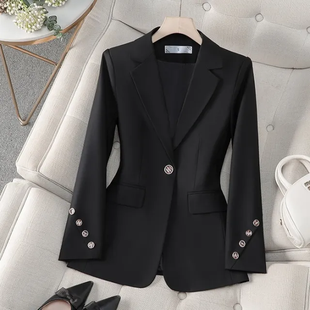 Women's Spring And Autumn New High grade Small Suit Black - Shop at LoveMi