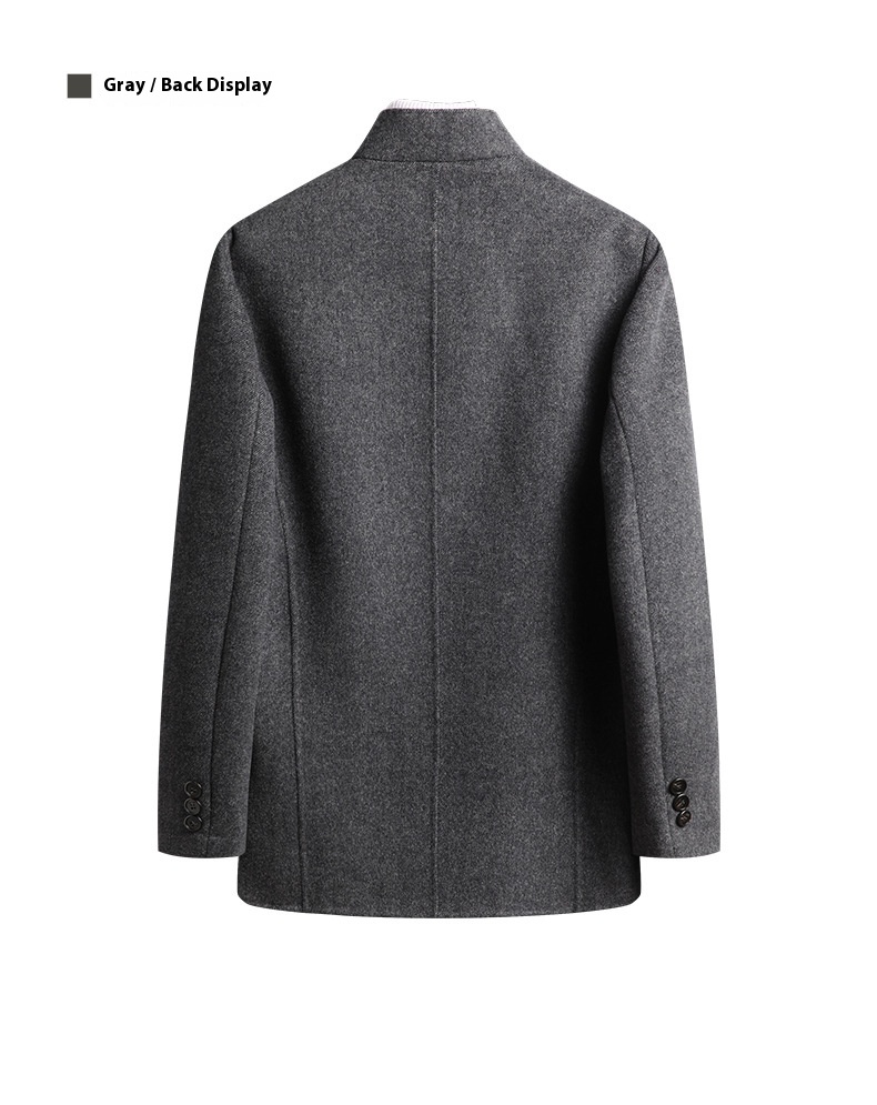Manteau en laine double face pour homme Manteau mi-long pour homme