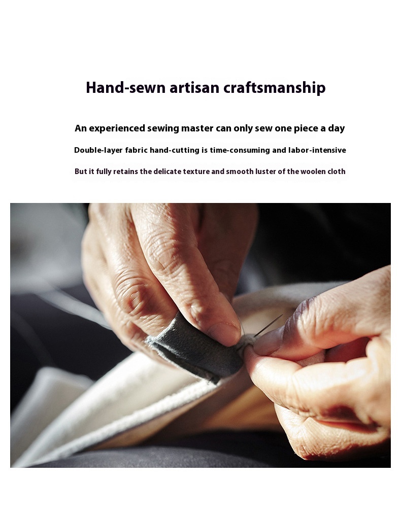 Manteau en laine double face pour homme Manteau mi-long pour homme