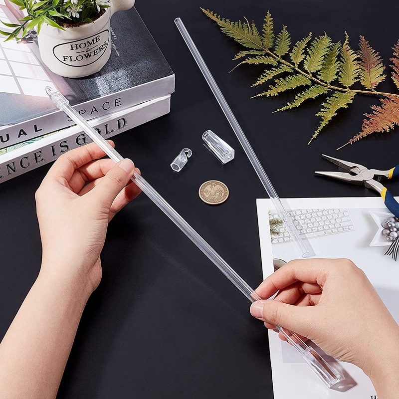 Plastic Household Curtains With Blinds Transparent Rotating Rod