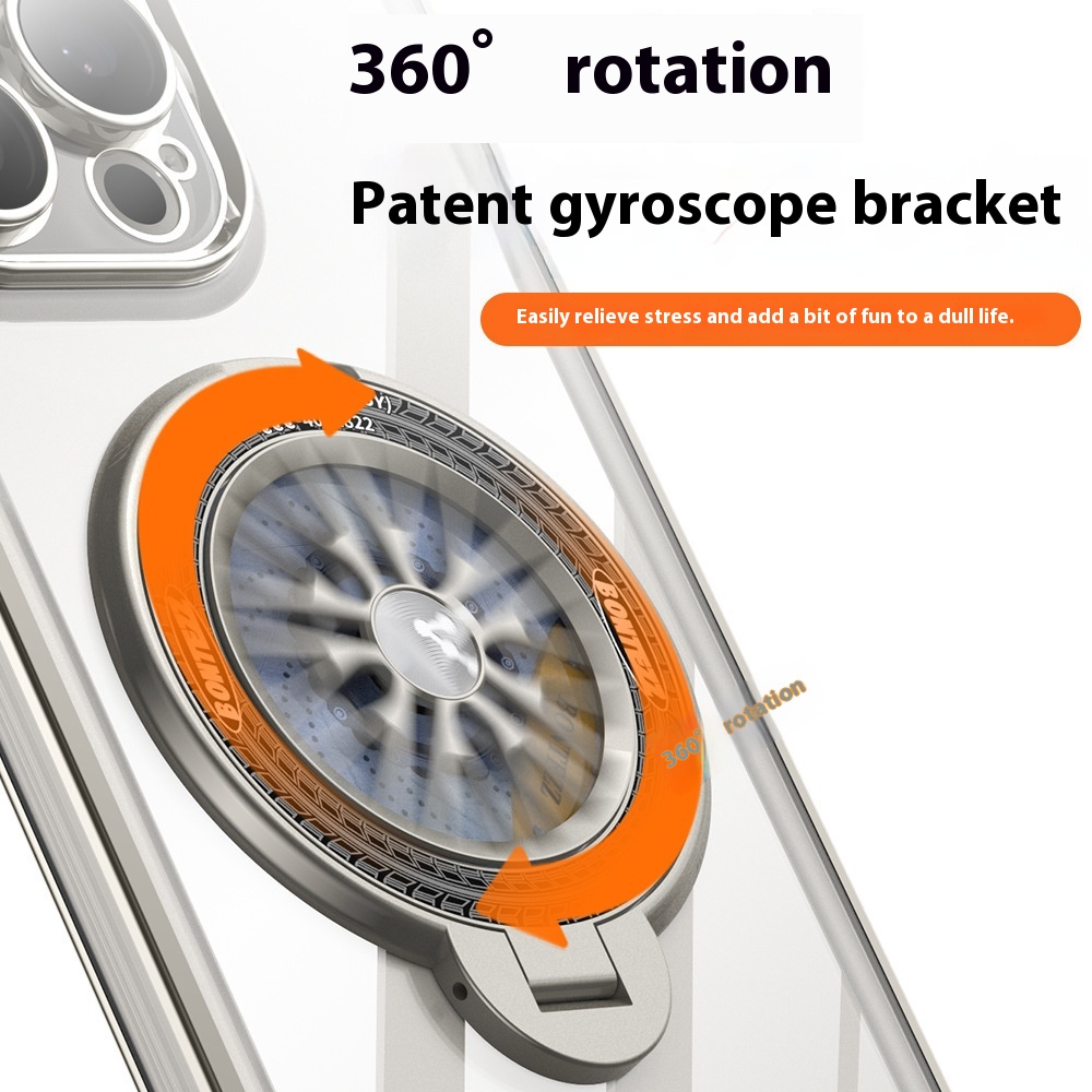 Simple And Stylish Magnetic Bracket Gyro Phone Case
