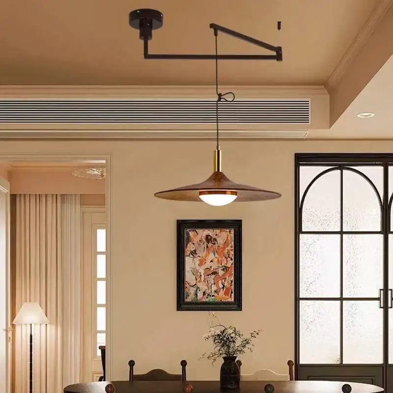 Dining Room Chandelier Simple Walnut Creative
