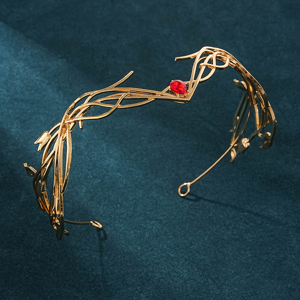 Goddess Warrior Leaves Forehead Ornament Headdress Alloy 5