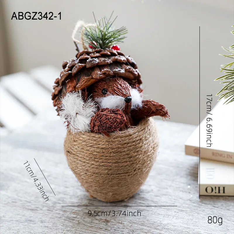 New Christmas Decorations Simulation Squirrel - Brown