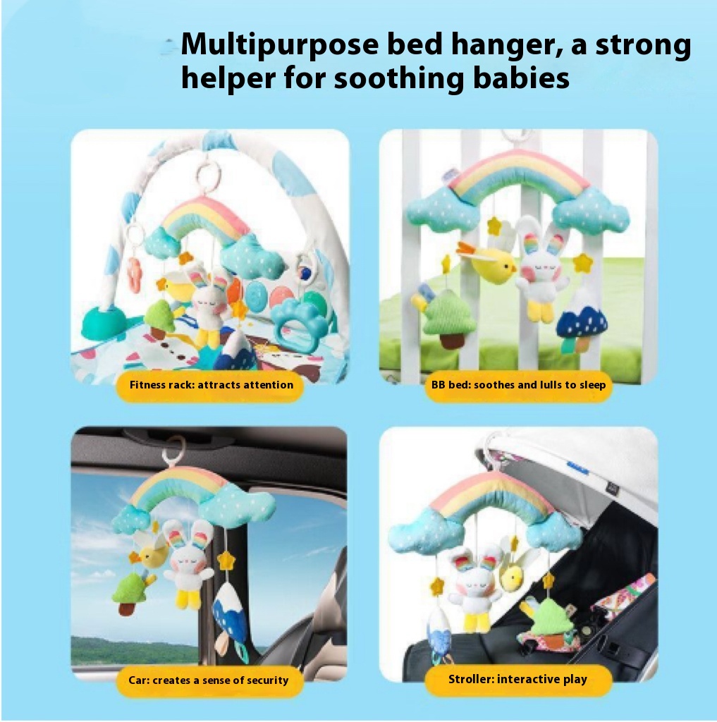 Newborn Soothing Rattle Teether Baby Early Education Educational Toy Gift