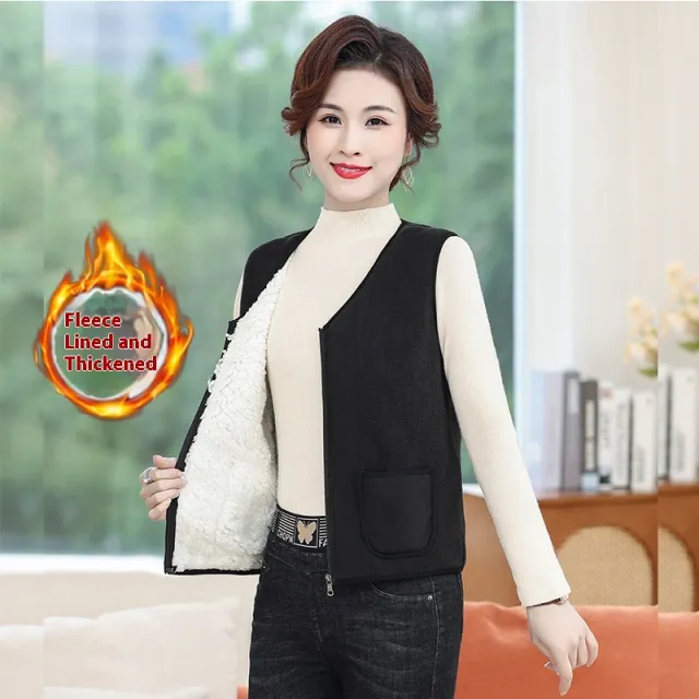 Outer Wear Underwear Warm Vest Women Black Vest - Shop at LoveMi