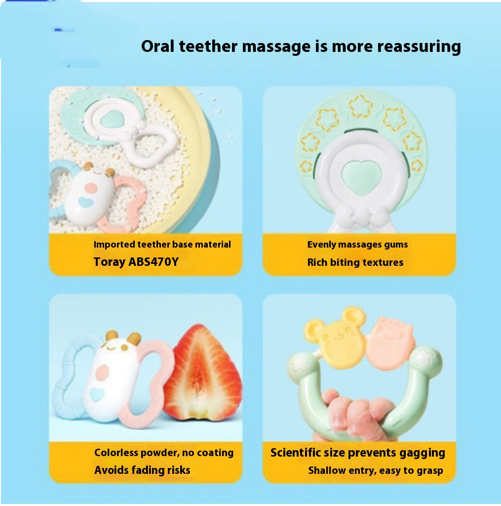 Newborn Soothing Rattle Teether Baby Early Education Educational Toy Gift