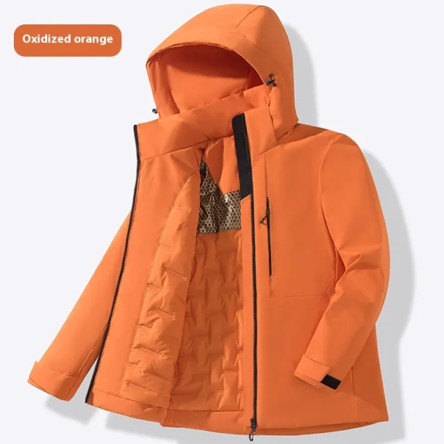 Women's Waterproof And Warm Jacket Oxidized Orange - Shop at LoveMi