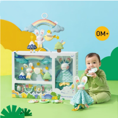 Newborn Soothing Rattle Teether Baby Early Education Educational Toy Gift