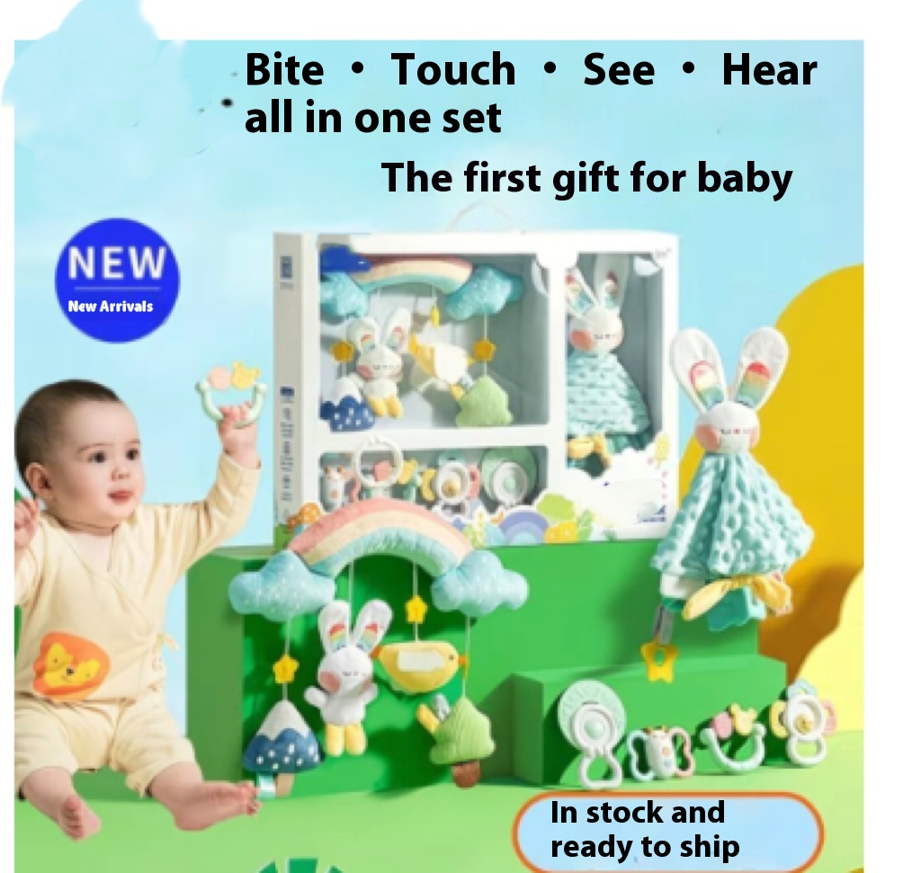 Newborn Soothing Rattle Teether Baby Early Education Educational Toy Gift