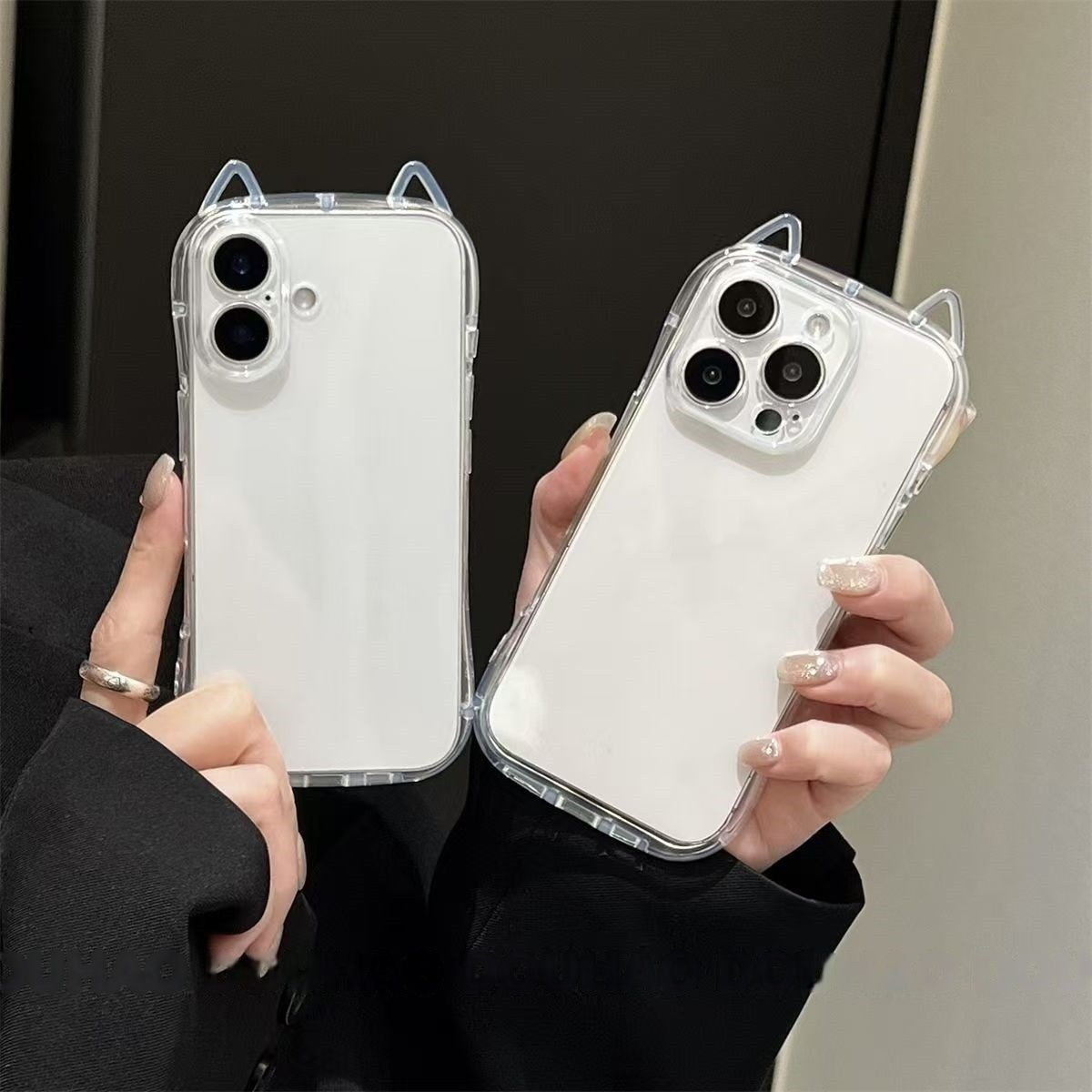 Cat Ears Transparent Fashion Silicone Phone Case