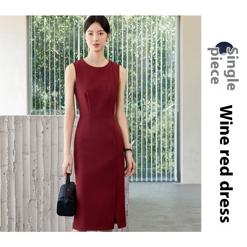 Women's Slim fit Figure Flattering Suit Skirt Wine - Shop at LoveMi