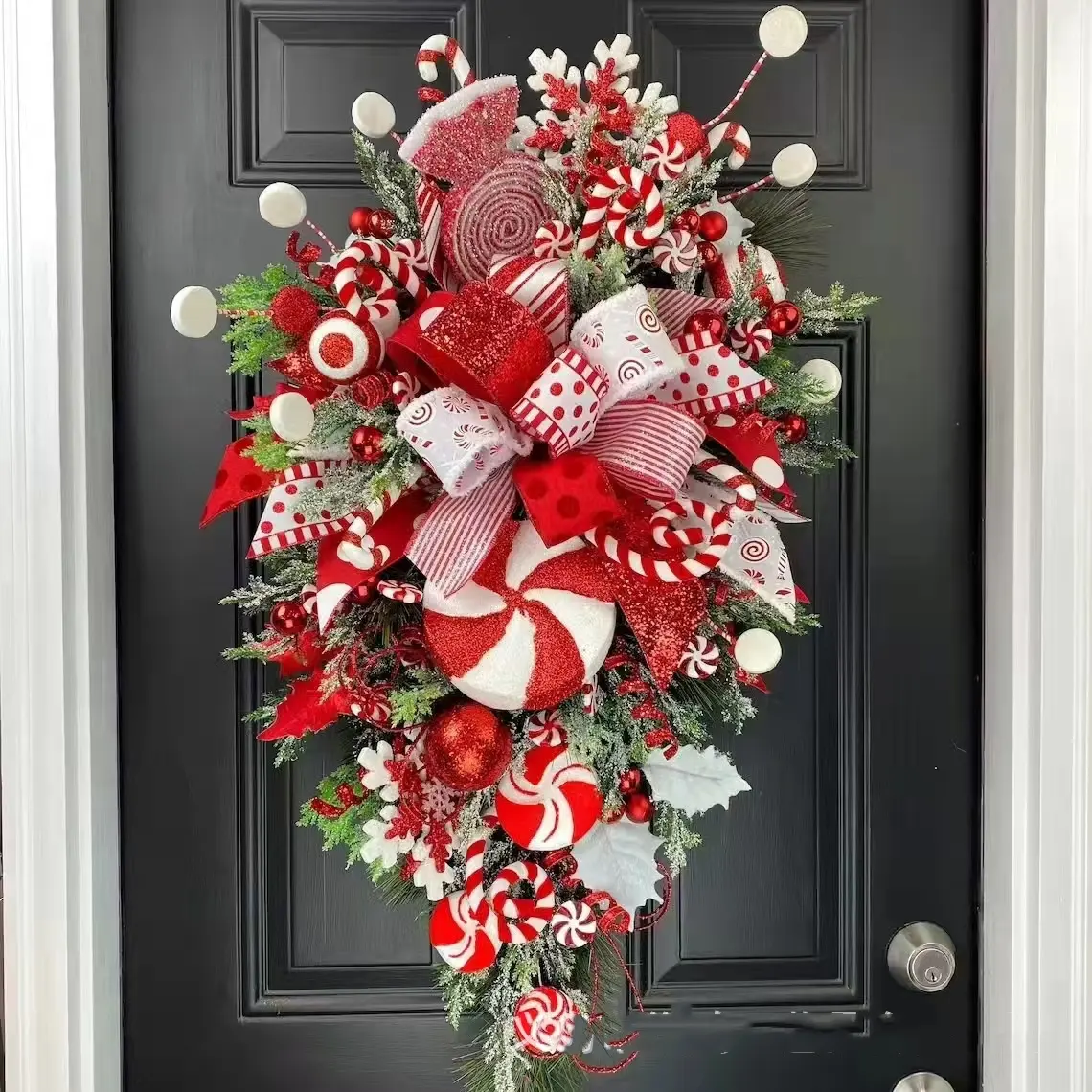 Christmas Wreath Candy Upside Down Tree Garland
