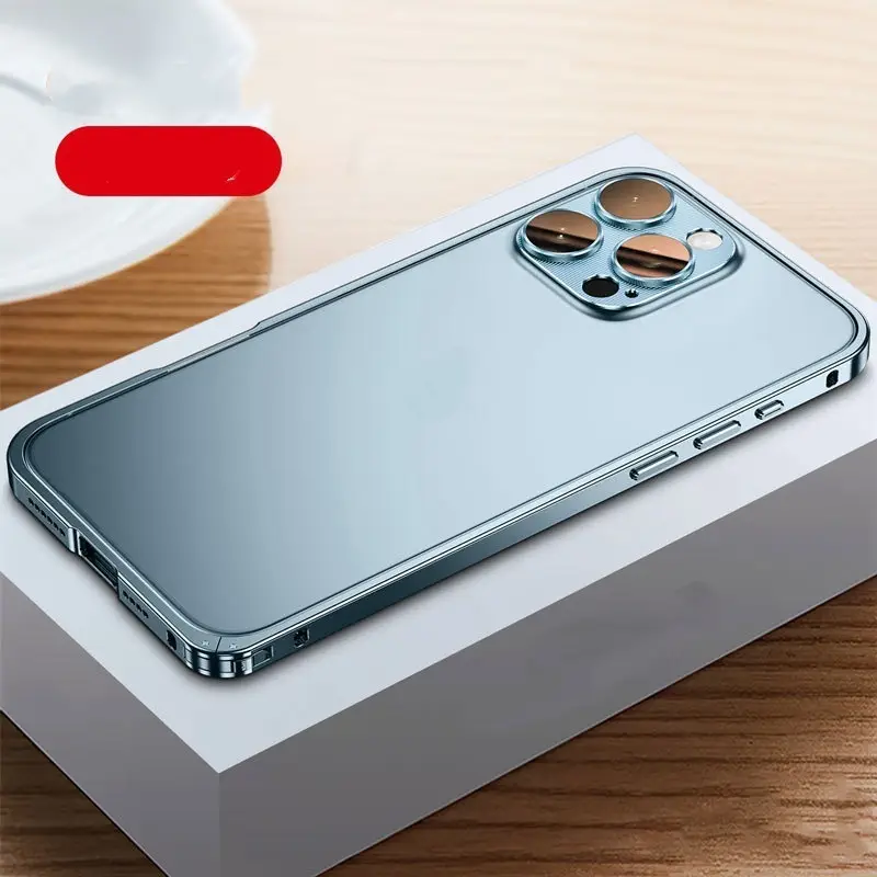 Applicable Metal Frame Phone Case Lens Protection