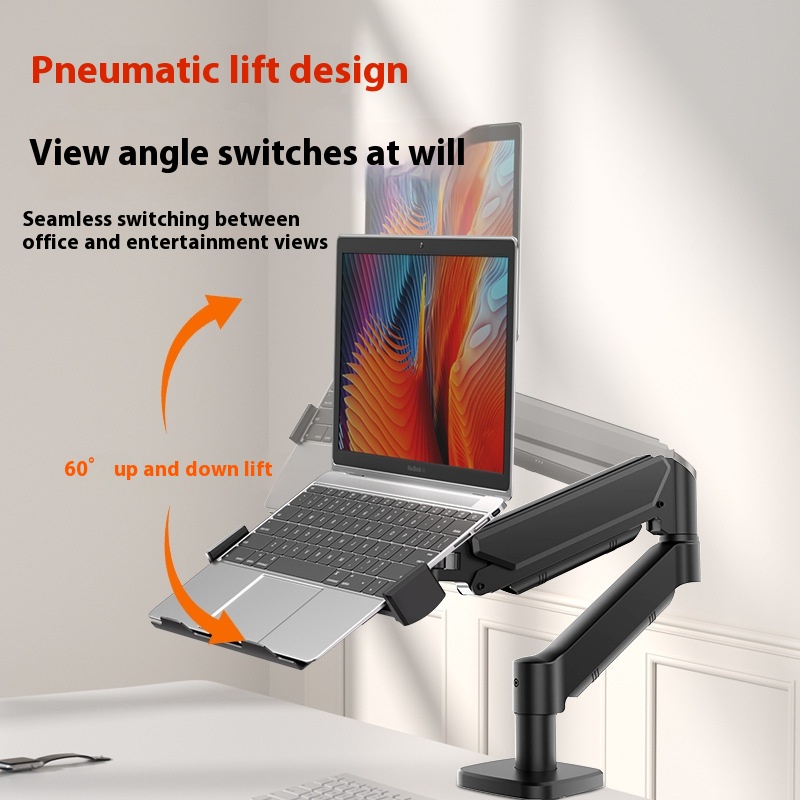 Laptop Support Suspended Cooling Desktop Height Increasing Mechanical Arm Base