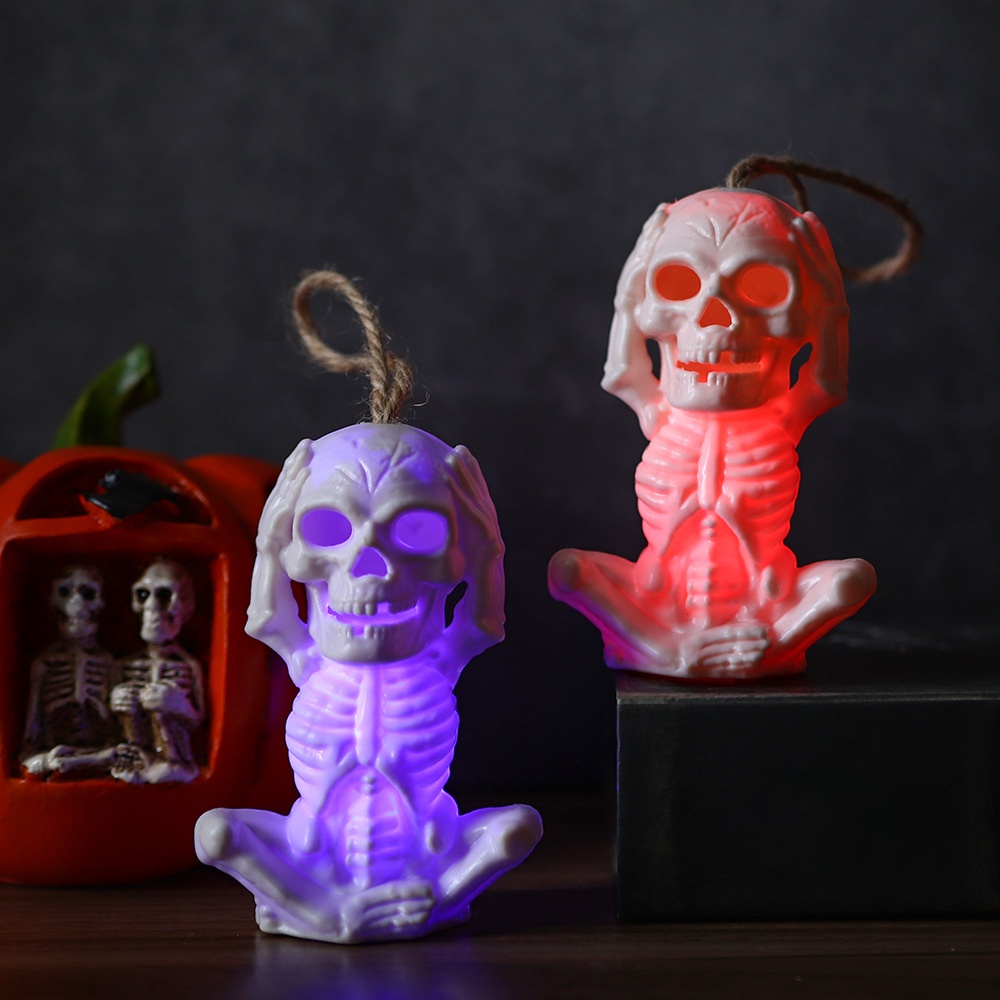 Halloween Skull Light LED Electronic Ghost Head Light Horror Decoration - Image 1