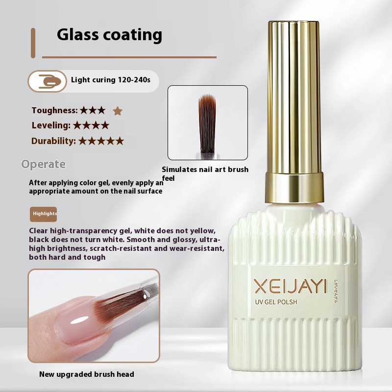 Glass Sealing Layer Reinforced Bottom Nail Tip Adhesive Wear Nail Polish Gel 3