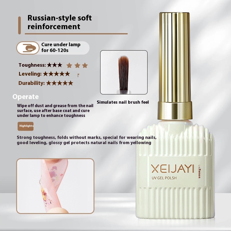 Glass Sealing Layer Reinforced Bottom Nail Tip Adhesive Wear Nail Polish Gel 12