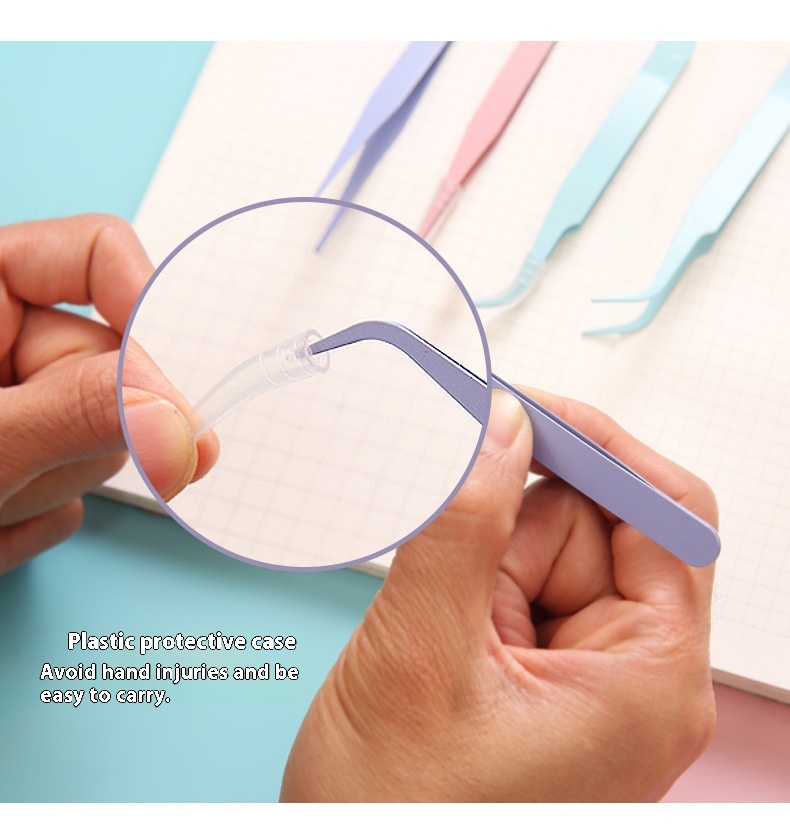 DIY Color Pointed Elbow Eyelash Handmade Hand Account Tweezers E781f15f 6a88 4120 B67e A98dbb6d3ae0 Trans