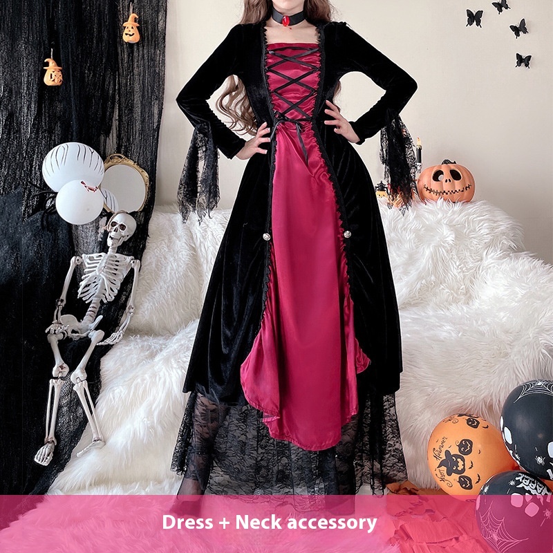 Role playing Witch Costume Ghost Queen Performance Costume Dress Necklace L - Shop at LoveMi