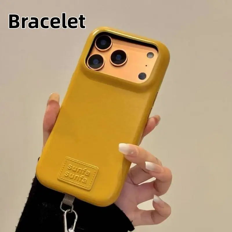 Leather Anti-fall Pure Bottom Leather Pattern Phone Case