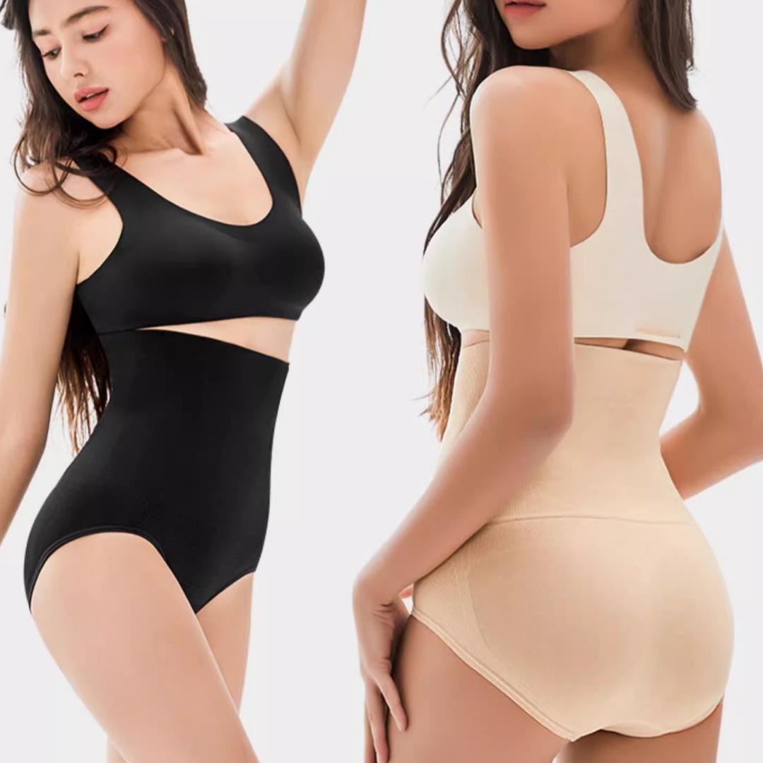 Women's Solid Color High Waist Breathable Body Shaping Butt-lift Underwear