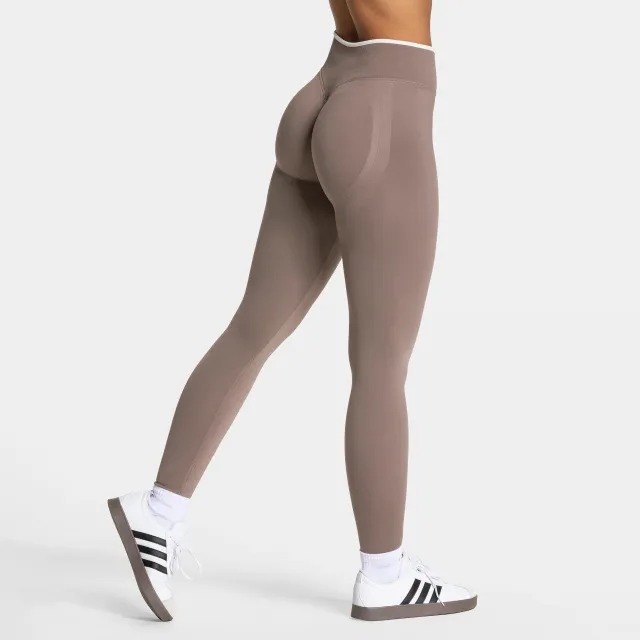 Peach Hip Yoga Pants Women's High Top Sports Running Workout Pants Mocha Color - Shop at LoveMi