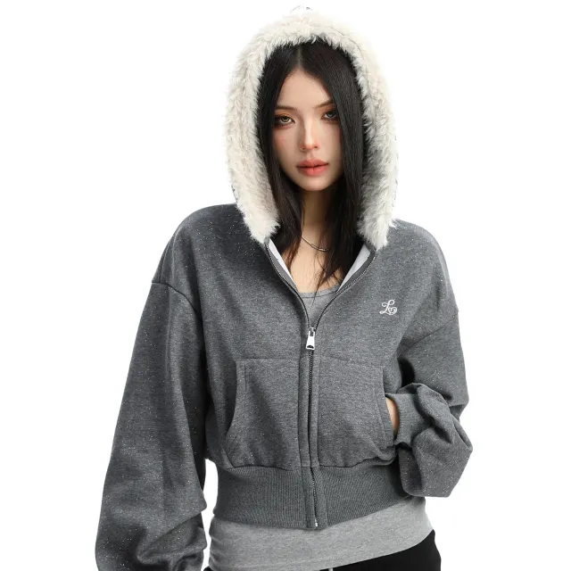 Lamb Wool Hooded High grade Sweater Dark Gray - Shop at LoveMi