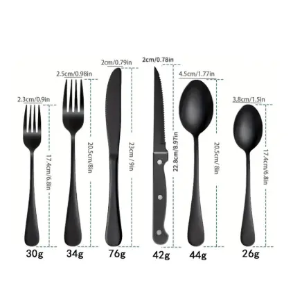 Solid Color Minimalist Household Stainless Steel Tableware Set