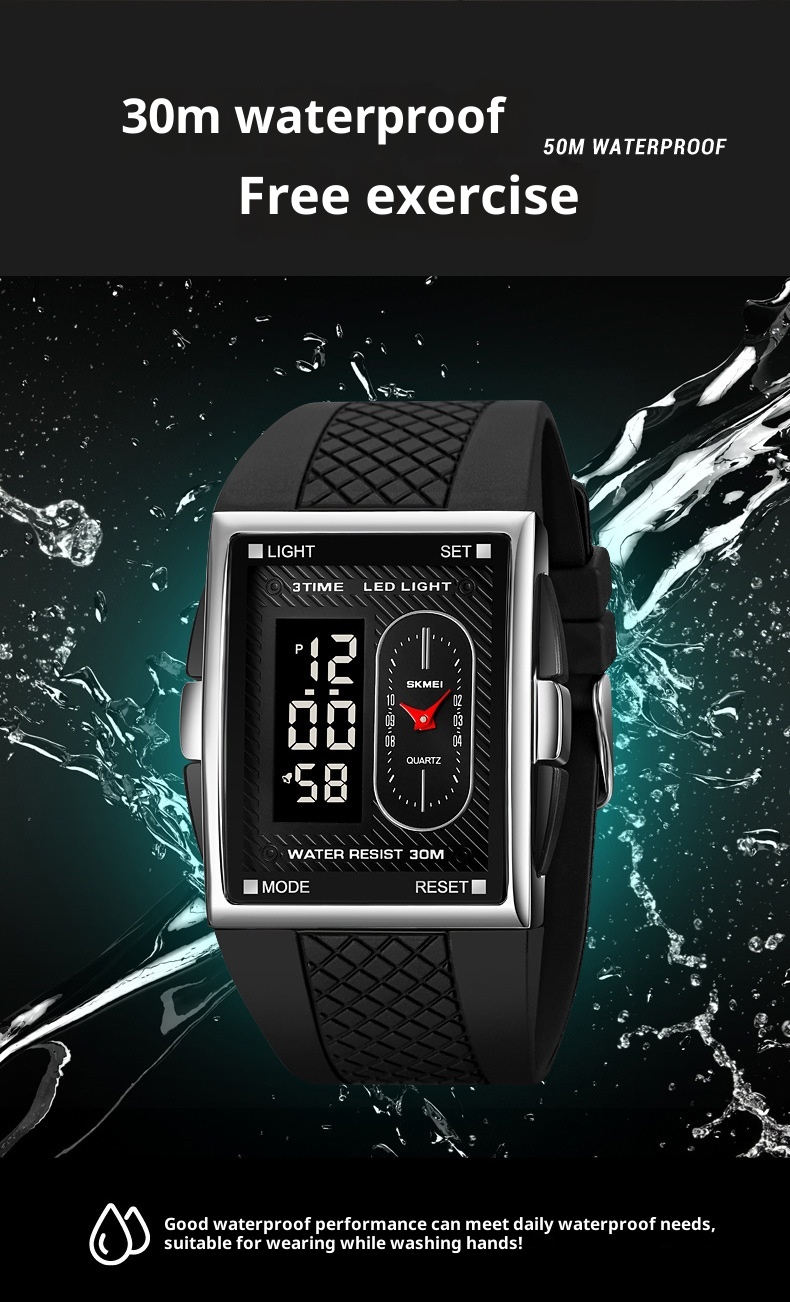 Skmei 2213 Analog Digital Square watch for Men