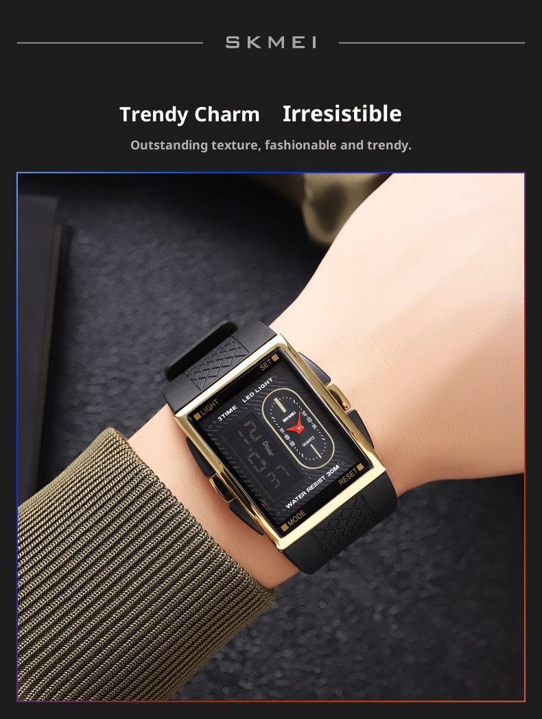 Skmei 2213 Analog Digital Square watch for Men