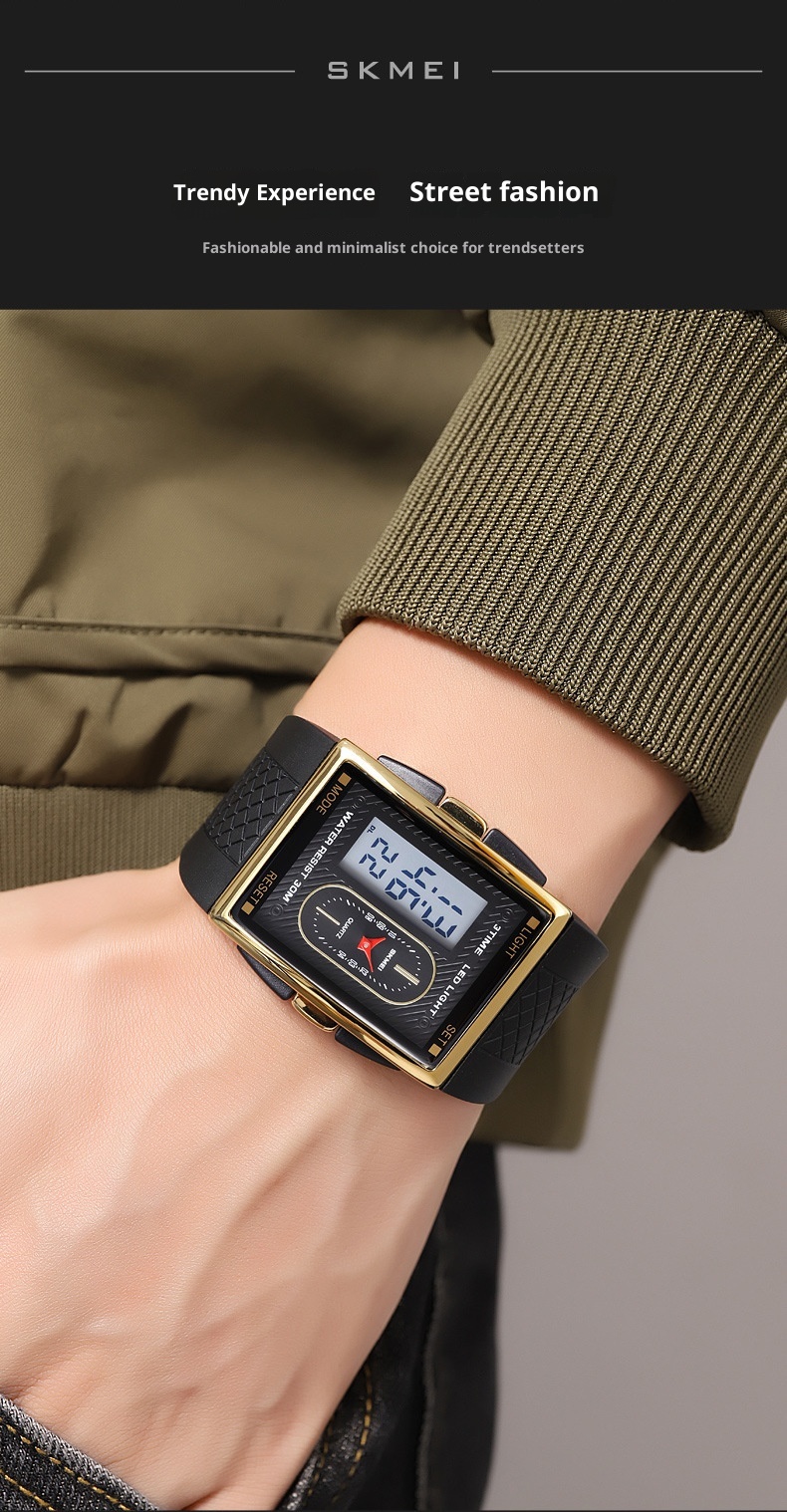 Skmei 2213 Analog Digital Square watch for Men