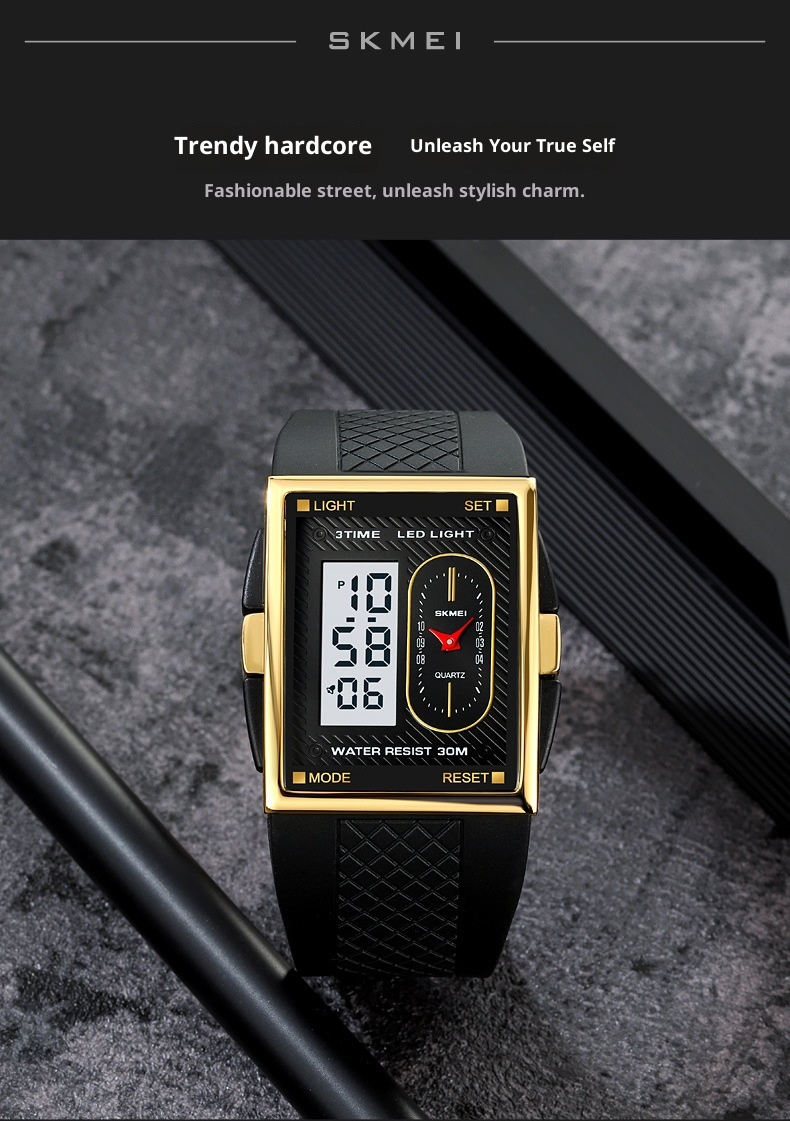 Skmei 2213 Analog Digital Square watch for Men