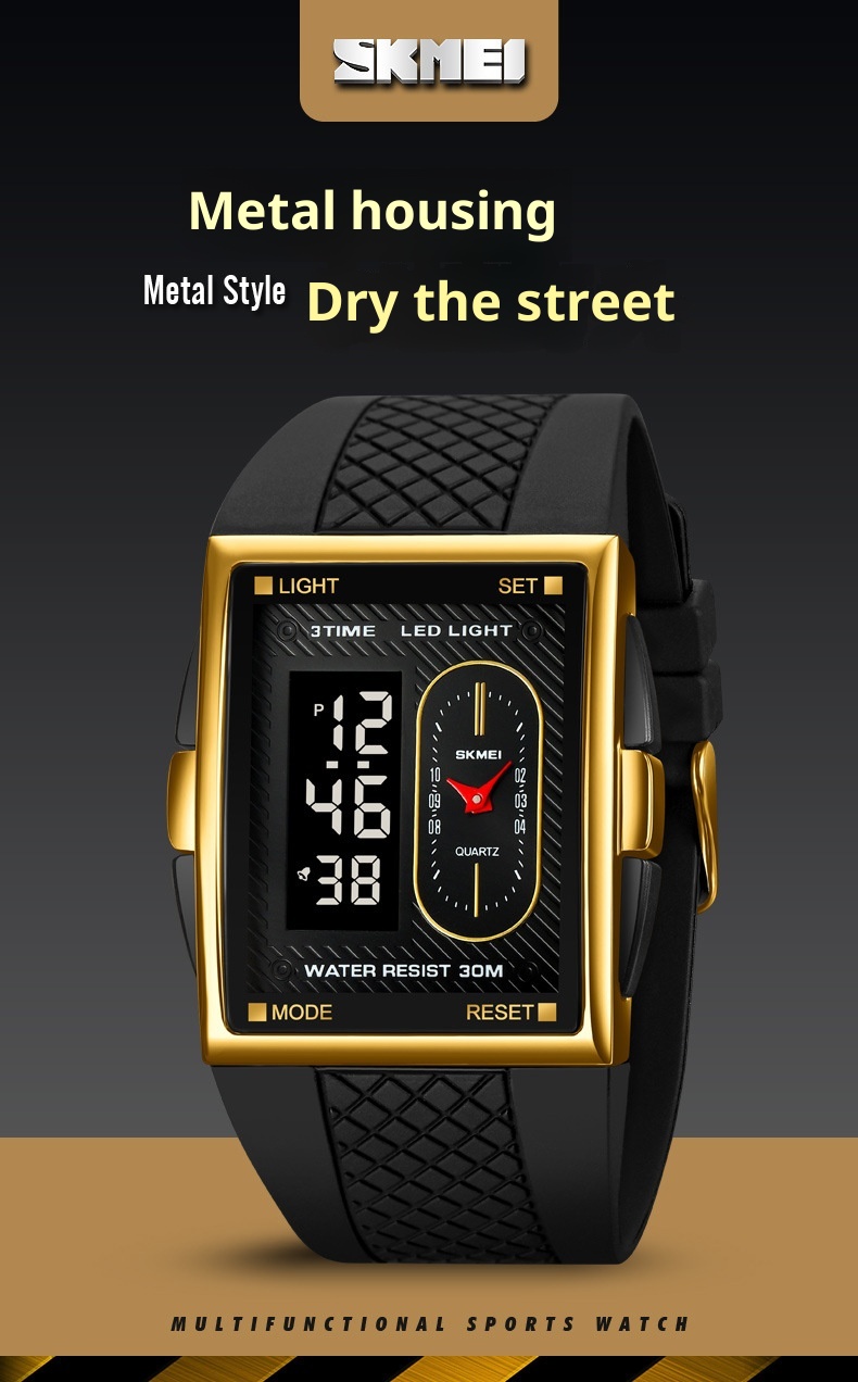 Skmei 2213 Analog Digital Square watch for Men