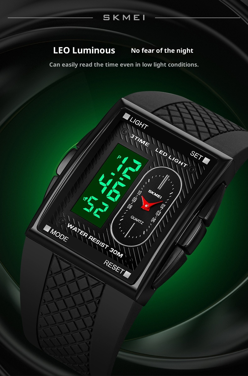Skmei 2213 Analog Digital Square watch for Men