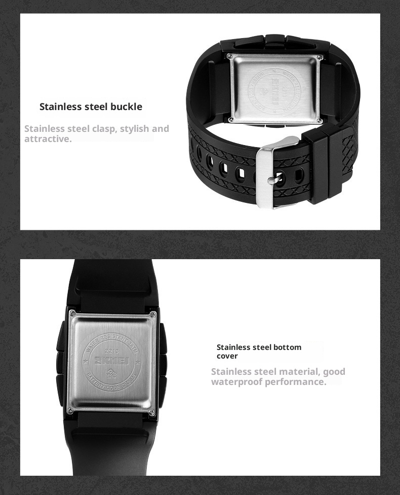 Skmei 2213 Analog Digital Square watch for Men