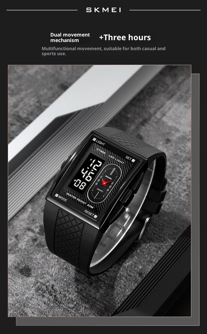 Skmei 2213 Analog Digital Square watch for Men
