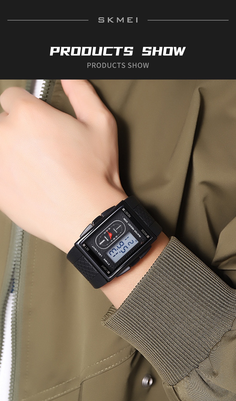 Skmei 2213 Analog Digital Square watch for Men