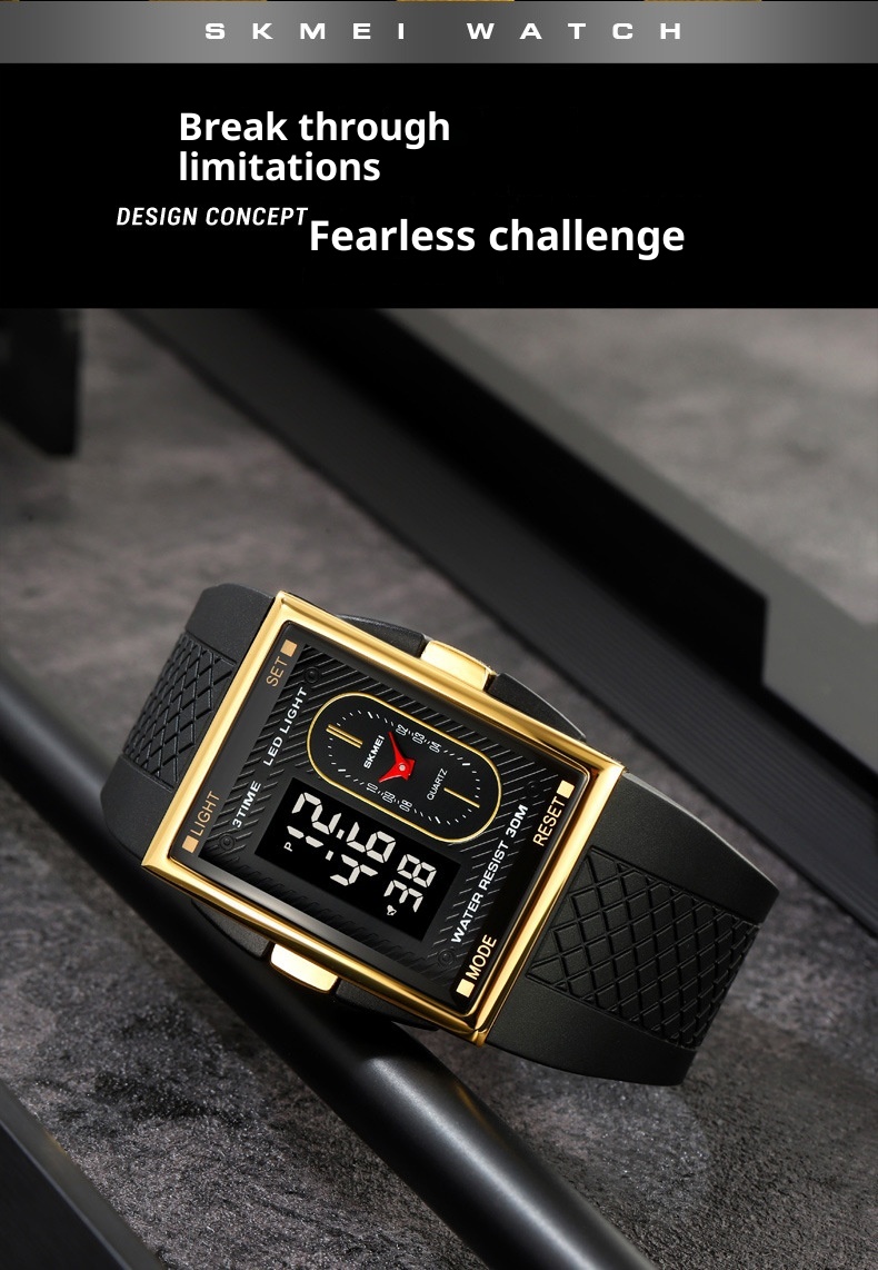 Skmei 2213 Analog Digital Square watch for Men